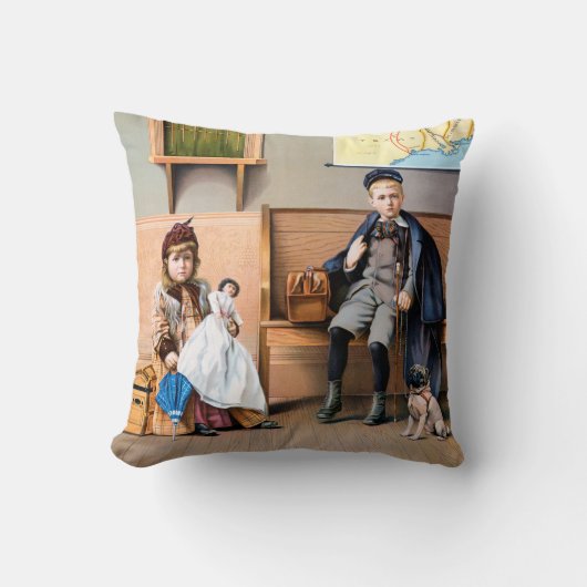 鉄道ポスター1898年 クッション (正面)