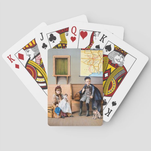 鉄道ポスター1898年 トランプ (裏面)