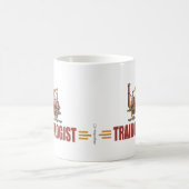 鉄道ユーモアのある列車 コーヒーマグカップ (中央)