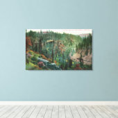 鉄道ループの表示 キャンバスプリント (インサイチュ (ウッドフロア))