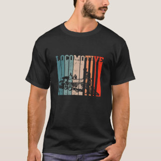 鉄道レトロヴィンテージ旧蒸気機関車 Tシャツ