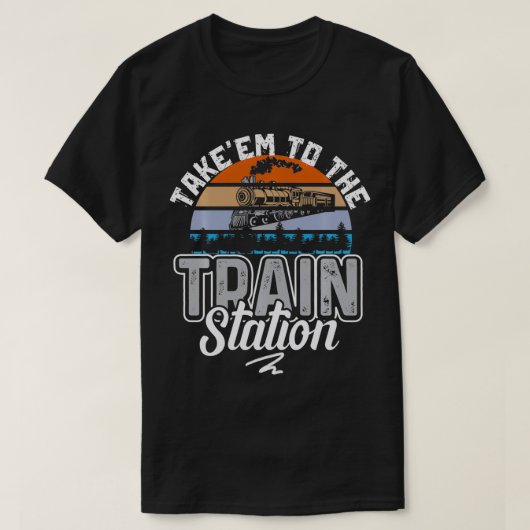 鉄道レトロヴィンテージSへ Tシャツ (デザイン正面)