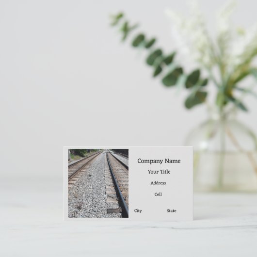 鉄道レール 名刺 (スタンド正面)