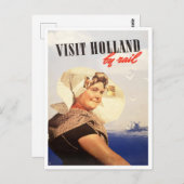 鉄道ヴィンテージ旅行葉書でオランダを訪れる ポストカード (正面/裏面)