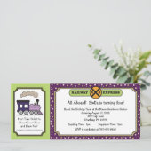 鉄道乗車券の招待-紫色および緑 招待状 (スタンド正面)