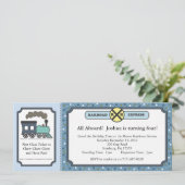 鉄道乗車券の招待-青 招待状 (スタンド正面)