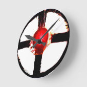 鉄道信号ウィッグWag ラウンド壁時計 (傾斜)