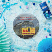 鉄道列車の紙皿、85th誕生日 ペーパープレート (パーティー)