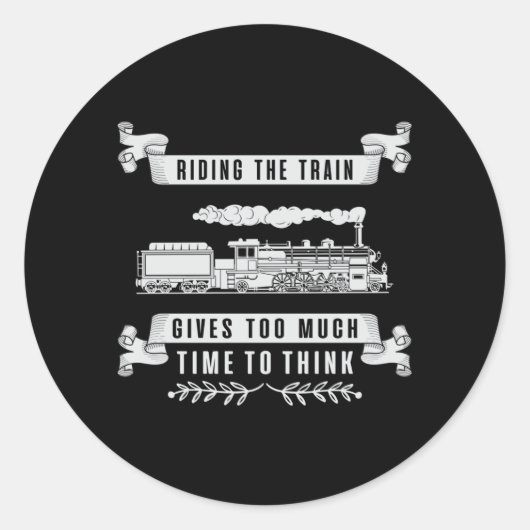 鉄道列車の運転者贈りおもしろい物 ラウンドシール (正面)