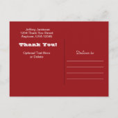 鉄道列車イエローエンジンサンキュー誕生日 ポストカード (裏面)