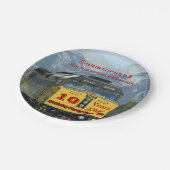 鉄道列車エンジン10thバースデーパーティーカスタム ペーパープレート (アングル)