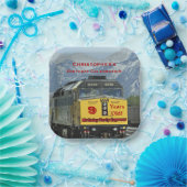 鉄道列車エンジン、9誕生日、名前、広場 ペーパープレート (パーティー)