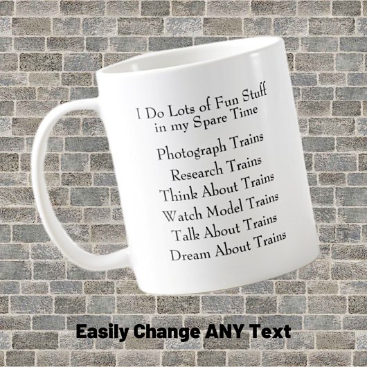 鉄道列車恋人ファン – 私が余暇で何をするか コーヒーマグカップ
