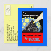 鉄道列車旅行ADヴィンテージ用ポストカードプロモーション ポストカード (正面/裏面)