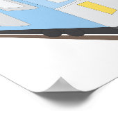 鉄道列車 ポスター (角)