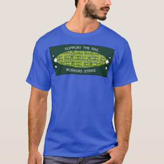 鉄道労働者のRMTストライキを支援する Tシャツ