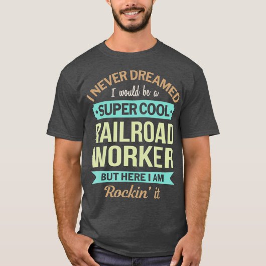 鉄道労働者贈おもしろい与 Tシャツ (正面)