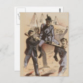 鉄道南北戦争の生活に乗ること ポストカード (正面/裏面)