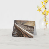 鉄道員ファンの退職 カード (黄色い花)