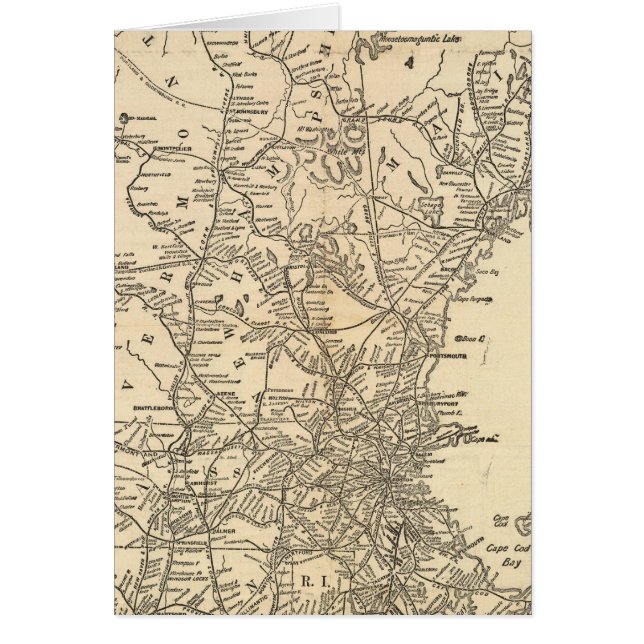 鉄道地図ニューイングランド州 (正面)