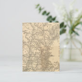 鉄道地図ニューイングランド州 ポストカード (スタンド正面)