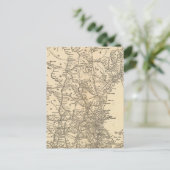 鉄道地図ニューイングランド州 ポストカード (スタンド正面)