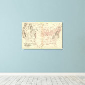 鉄道地図US キャンバスプリント (インサイチュ (ウッドフロア))
