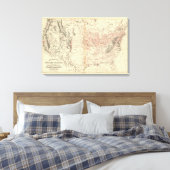 鉄道地図US キャンバスプリント (インサイチュ (寝室))