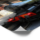 鉄道夢：ノスタルジックな鉄道のアートワーク ポスター (角)