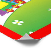 鉄道少年たち任意の名前アートプリントルームデコール ポスター (角)