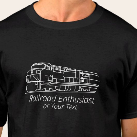 鉄道愛好家ディーゼル列車機関車ファン Tシャツ