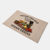 鉄道扇風機の蒸遊気列車には年を取りすぎないこと ドアマット (アングル)