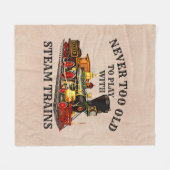 鉄道扇風機の蒸遊気列車には年を取りすぎないこと フリースブランケット (正面(横))