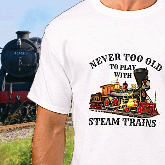 鉄道扇風機の蒸遊気列車には年を取りすぎないこと Tシャツ