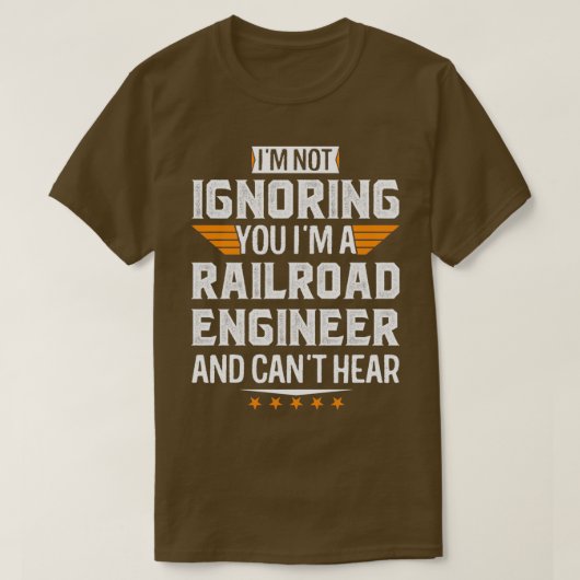 鉄道技師でパパMが聞こ退職したえない Tシャツ (デザイン正面)