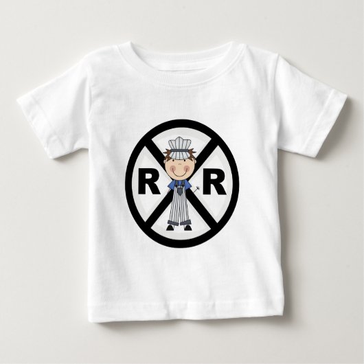 鉄道技師 – 少年Tシャツとギフト ベビーTシャツ (正面)