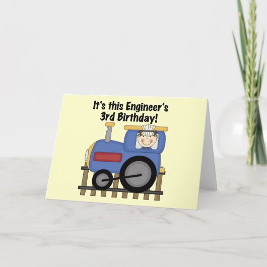 鉄道技術者による誕生日Tシャツとギフトの第3弾 カード (正面)
