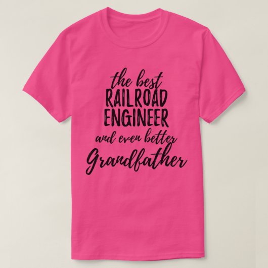 鉄道技術者の祖父おもしろい贈りアイディア Tシャツ (デザイン正面)