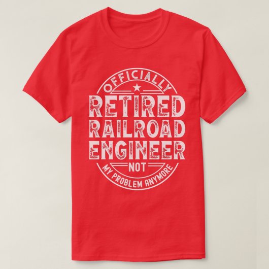 鉄道技退職した術者1 Tシャツ (デザイン正面)