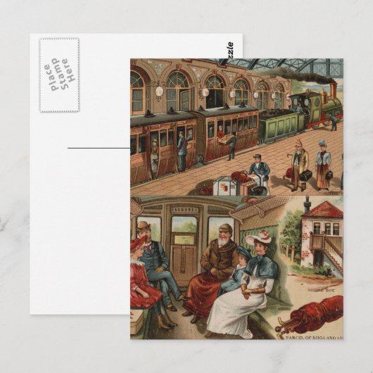 鉄道旅行 ポストカード (正面/裏面)