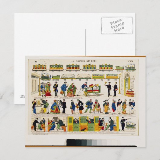 鉄道旅行， c.1850 ポストカード (正面/裏面)
