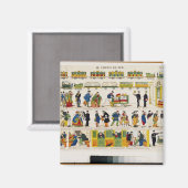 鉄道旅行， c.1850 マグネット (正面/裏面)