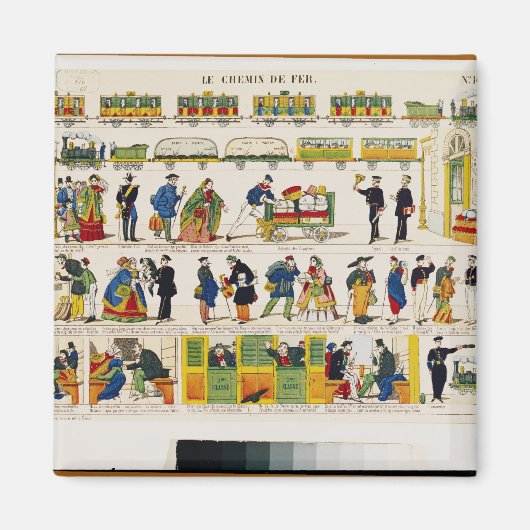 鉄道旅行， c.1850 マグネット (正面)