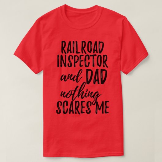鉄道検査官パパおもしろい父への贈り物アイディア Tシャツ (デザイン正面)