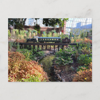 鉄道模型が新河川の峡谷を乗り越える ポストカード