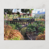 鉄道模型が新河川の峡谷を乗り越える ポストカード (正面)