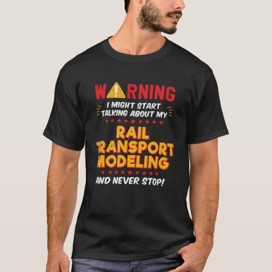 鉄道模型の列車のジョーク グラフィック Tシャツ (正面)