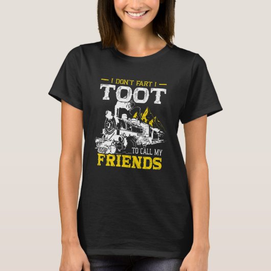 鉄道模型レイアウトアパレル鉄道機関車T Tシャツ (正面)