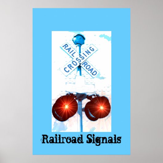 鉄道横断信号景観 ポスター (正面)