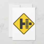 鉄道横断道路標識招待状 招待状 (正面)